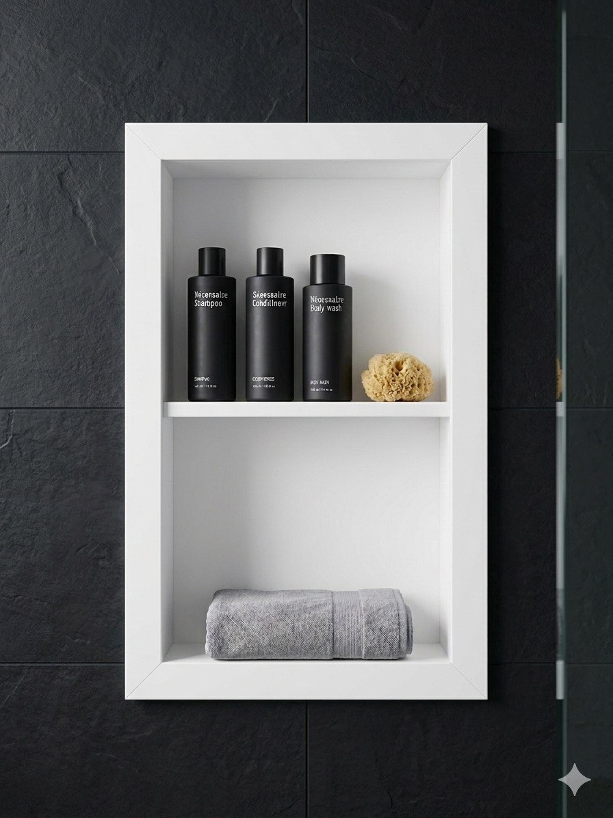 Marble Look Shower Niches – 16"×24", 12"×36" & 12"×48" | Multiple Colors view 1