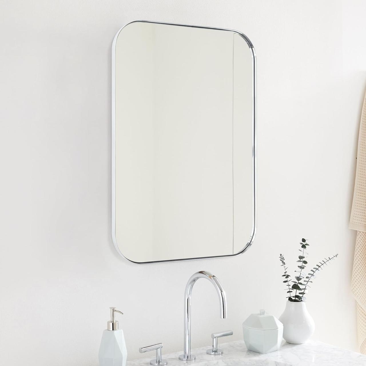 Modern Framed Wall Mirrors – Arch, Oval, Round, Square & Diamond Designs in Black, Gold & Silver view 3