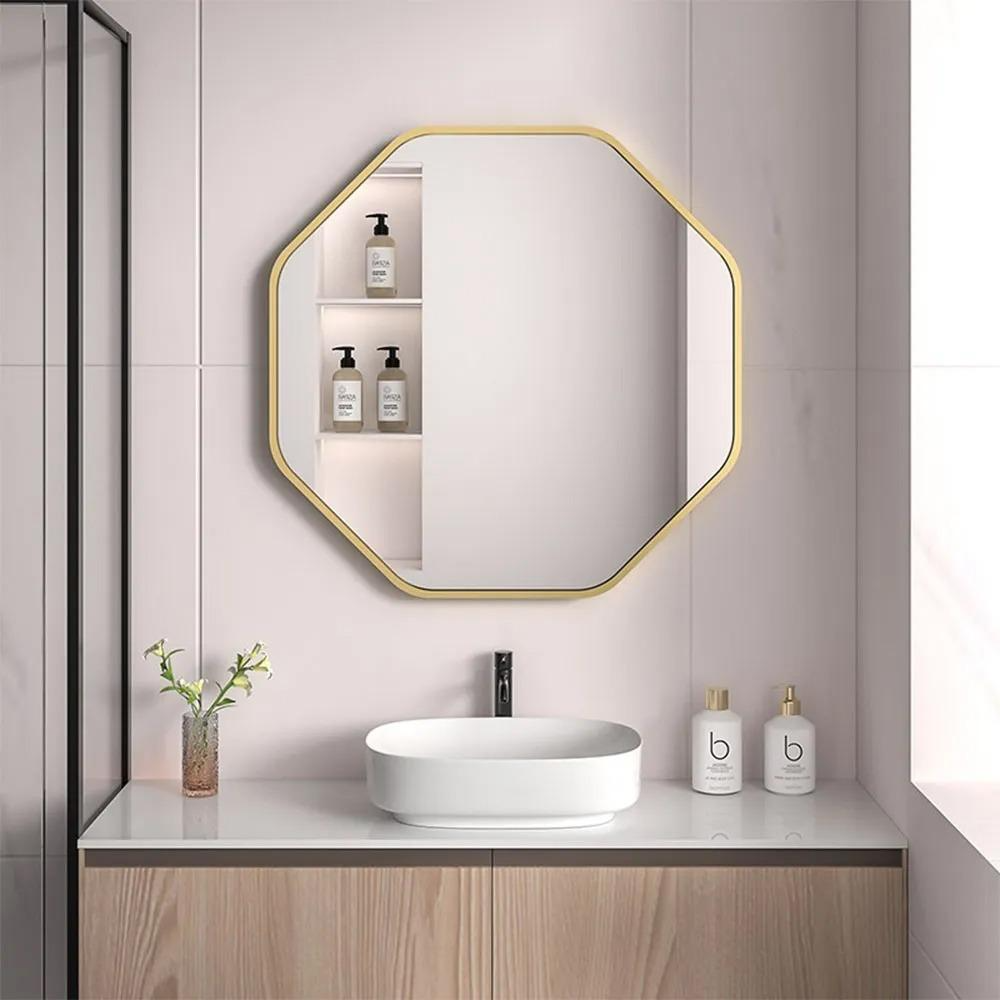 Modern Framed Wall Mirrors – Arch, Oval, Round, Square & Diamond Designs in Black, Gold & Silver view 1
