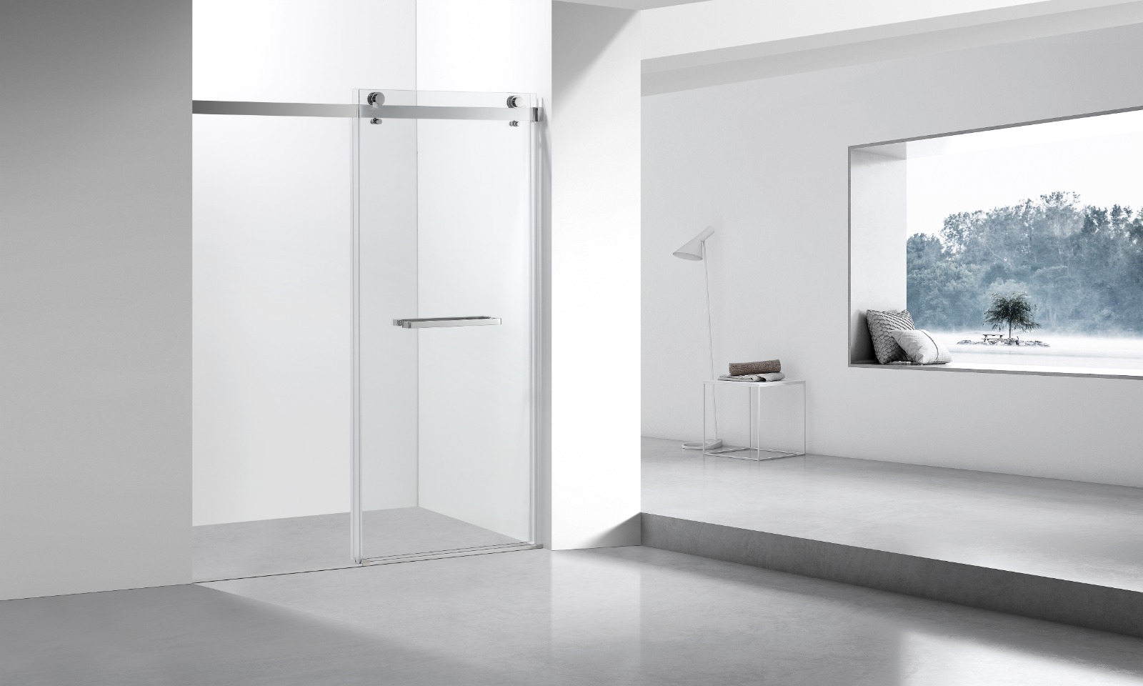 Shower Door Frameless – 60x60" Chrome - Image 2