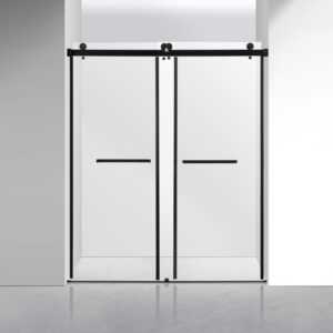 Shower Door Frameless – 48x72" Black