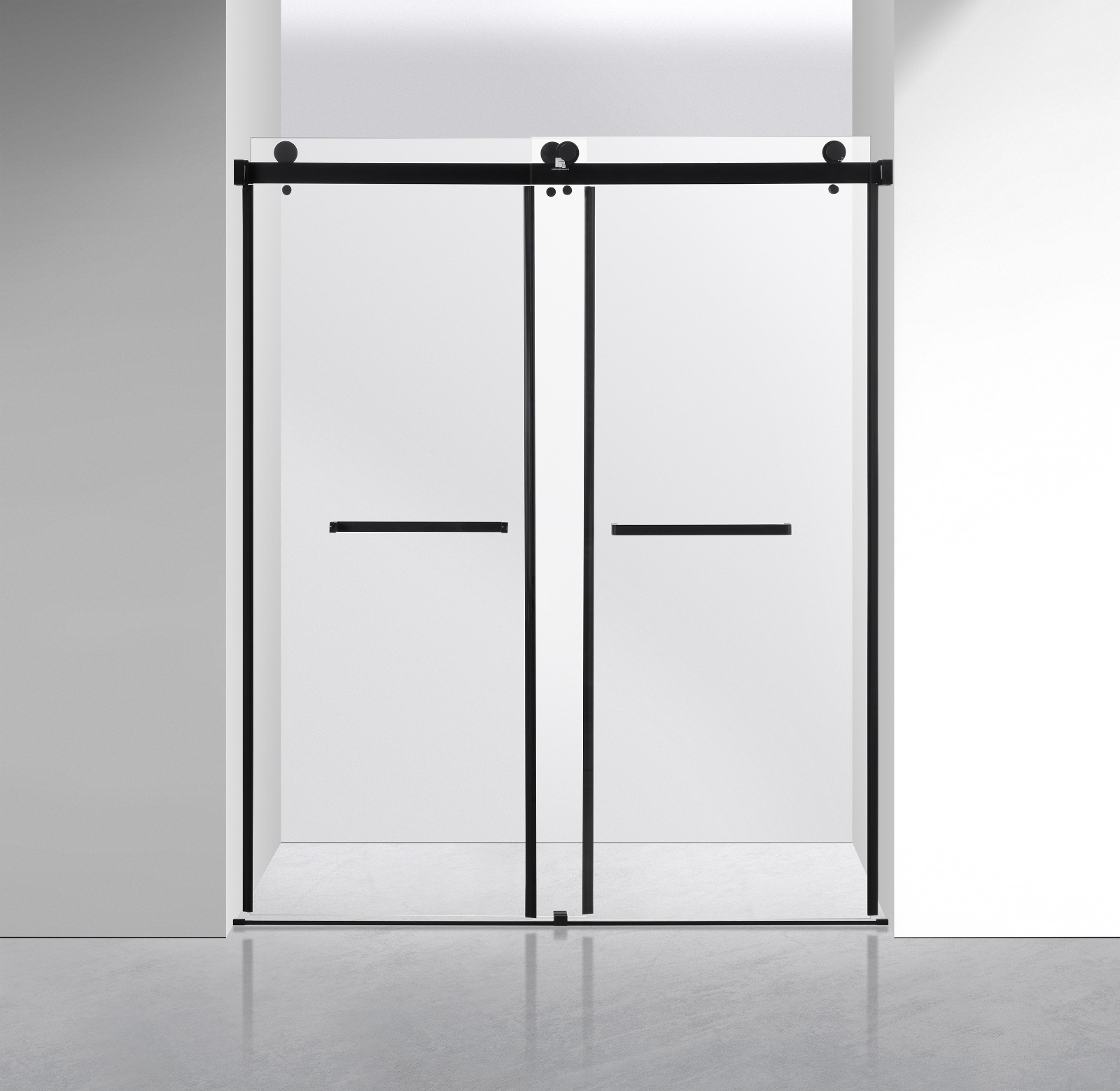 Shower Door Frameless – 72x72" Black