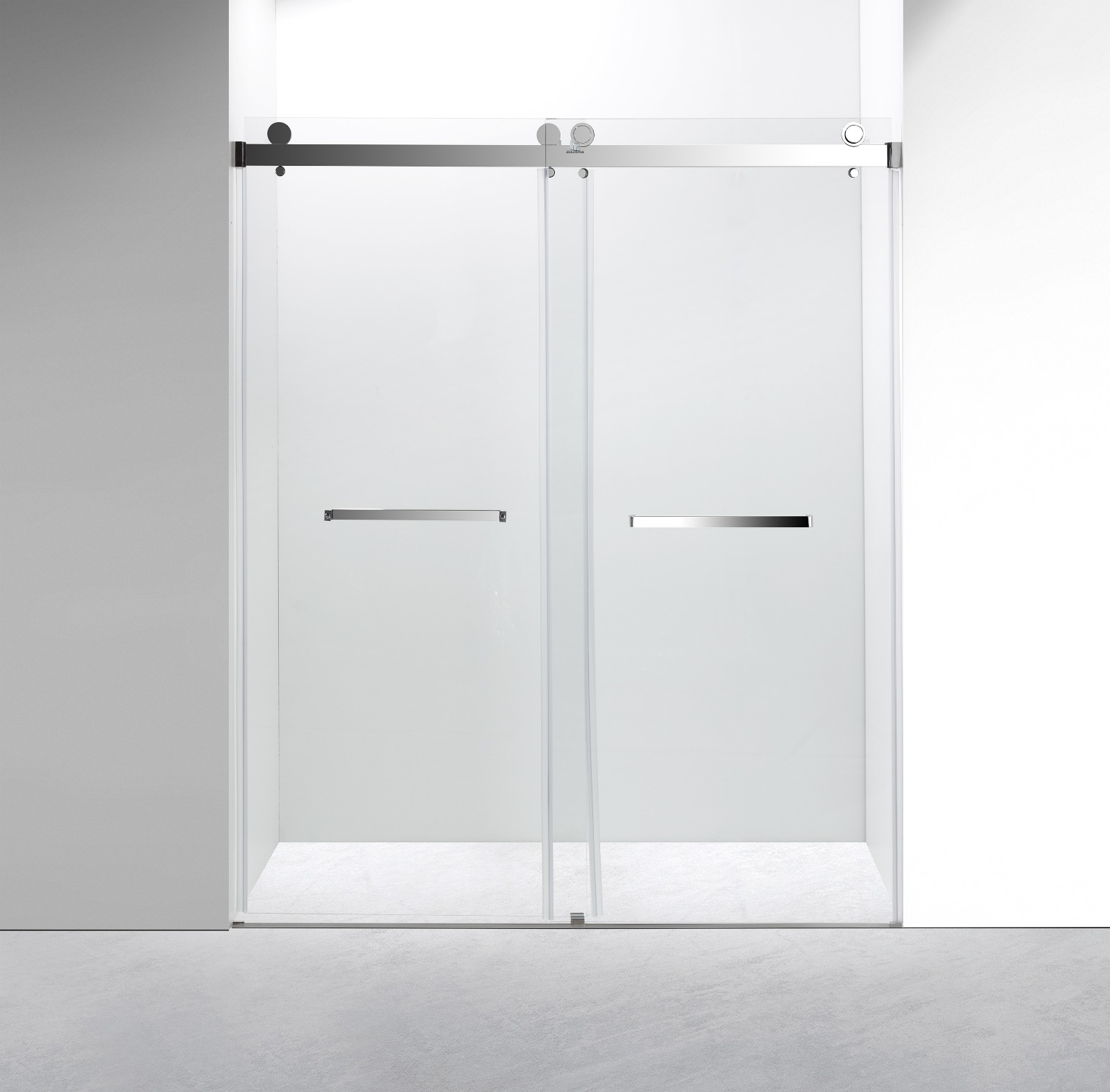 Shower Door Frameless – 60x60" Chrome