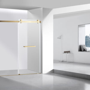 Shower Door Frameless – 48x72" Gold