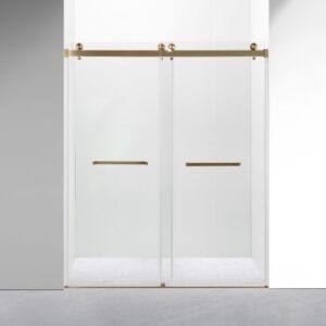 Shower Door Frameless – 60x77" Gold
